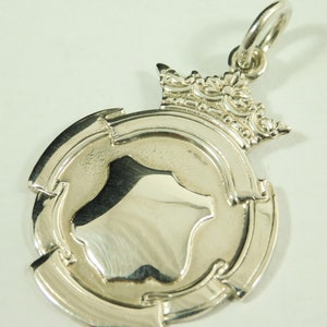 Vintage Cycling Solid Sterling Silver Pocket Watch Chain Medal Or Fob 1958 (16258)