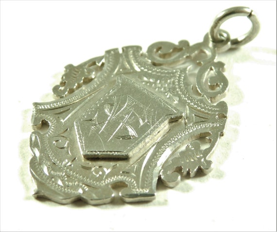 Antique Victorian Solid Silver Albert Chain Pocke… - image 1