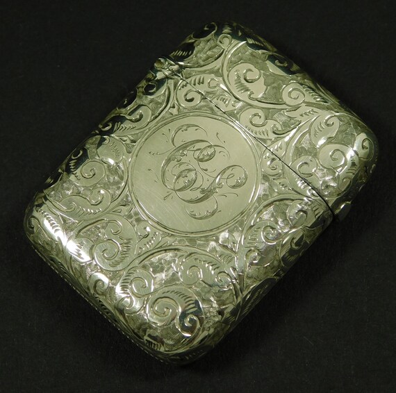 Antique Victorian Solid Silver Matchsafe Vesta Ca… - image 18