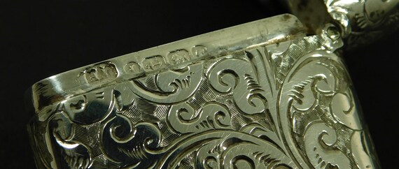 Antique Victorian Solid Silver Matchsafe Vesta Ca… - image 16