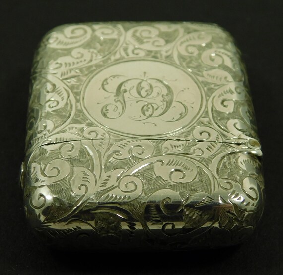 Antique Victorian Solid Silver Matchsafe Vesta Ca… - image 12