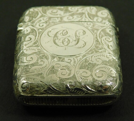 Antique Victorian Solid Silver Matchsafe Vesta Ca… - image 14