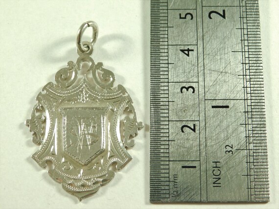 Antique Victorian Solid Silver Albert Chain Pocke… - image 3