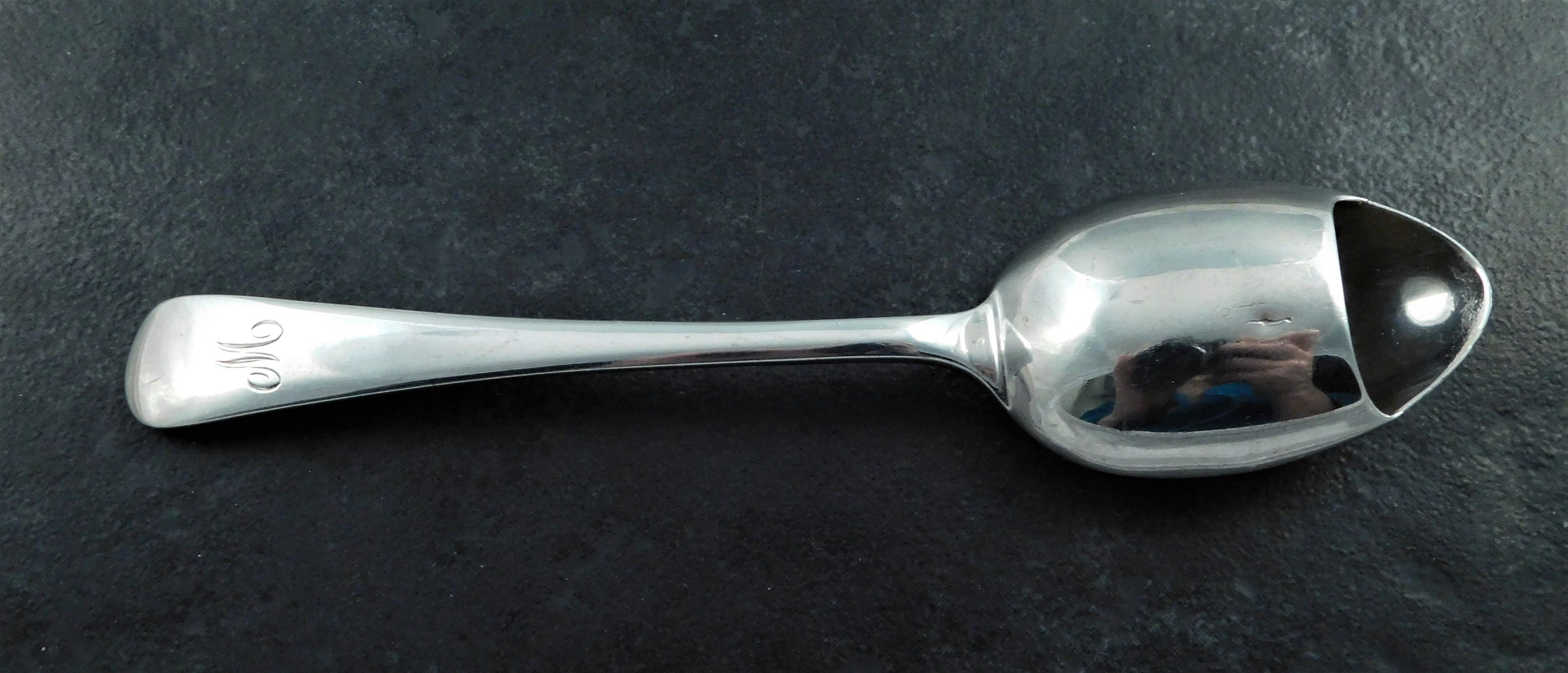 Vintage Solid Silver Invalid Feeder or Pap Spoon in Box 1935