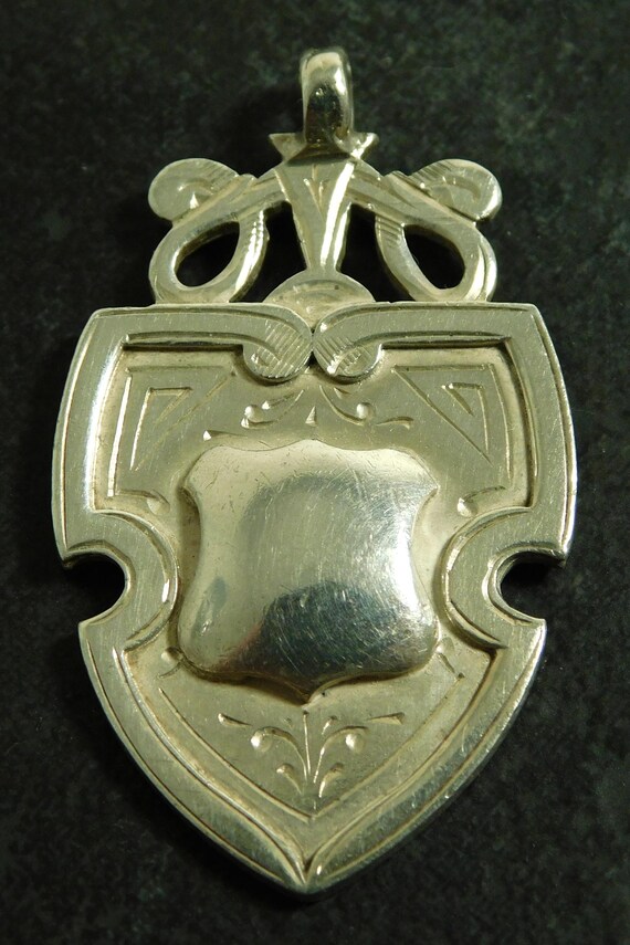 Vintage Massiv Silber Albert Kette Taschenuhr Fob Medaille Von H
