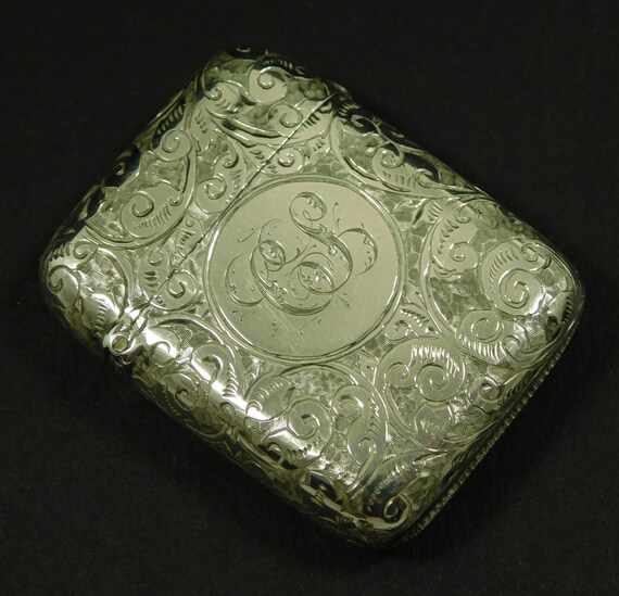 Antique Victorian Solid Silver Matchsafe Vesta Ca… - image 19