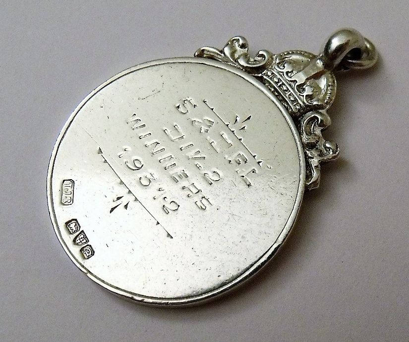 Vintage Solid Silver Pocket Watch Chain Fob Medal Soccer | Etsy Canada