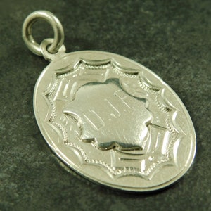 Vintage Solid Silver Oval Pocket Watch Fob Medal 1929 By H Bushell (15597)