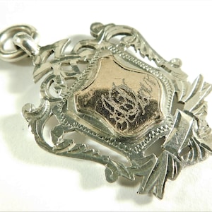 Vintage Sterling Silver Pocket Watch Albert Chain Fob Or Medal 1907 (15890)