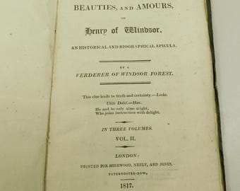 Livres géorgiens préférés Beauties & Amours Henry Of Windsor 1817 V2 Antique (17517)