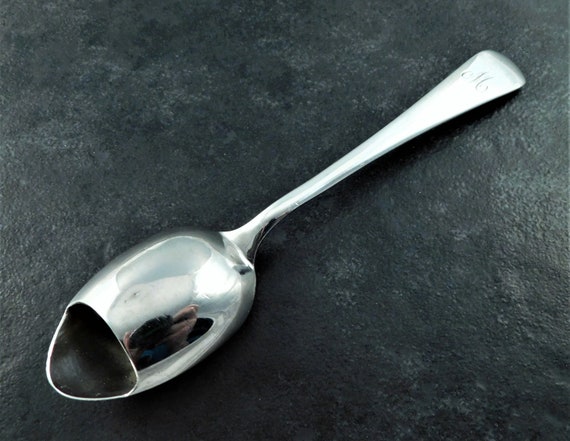Vintage Solid Silver Invalid Feeder or Pap Spoon in Box 1935