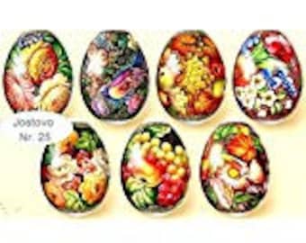 Ostereier Folie für Ihre Ostereier. Nr. 25. Gekochte, Ausgeblasene, Kunststoff oder Styropor Eier kann mann Verwenden