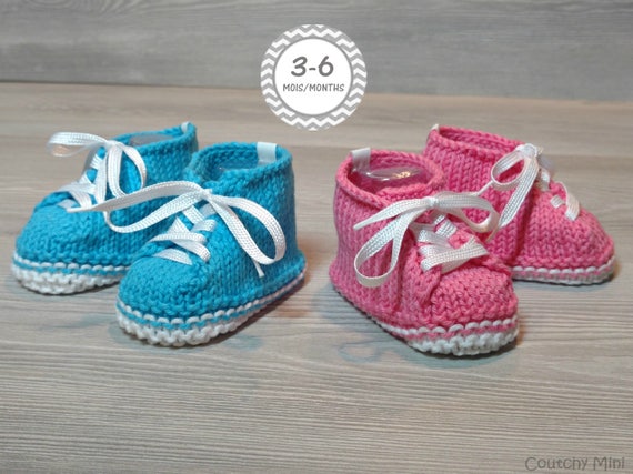 mini converse pour bébé au crochet