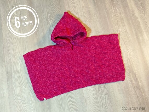 Poncho Bebe Tricot Tricot Bebe Tricot Bebe Fille Cadeau Bebe Etsy