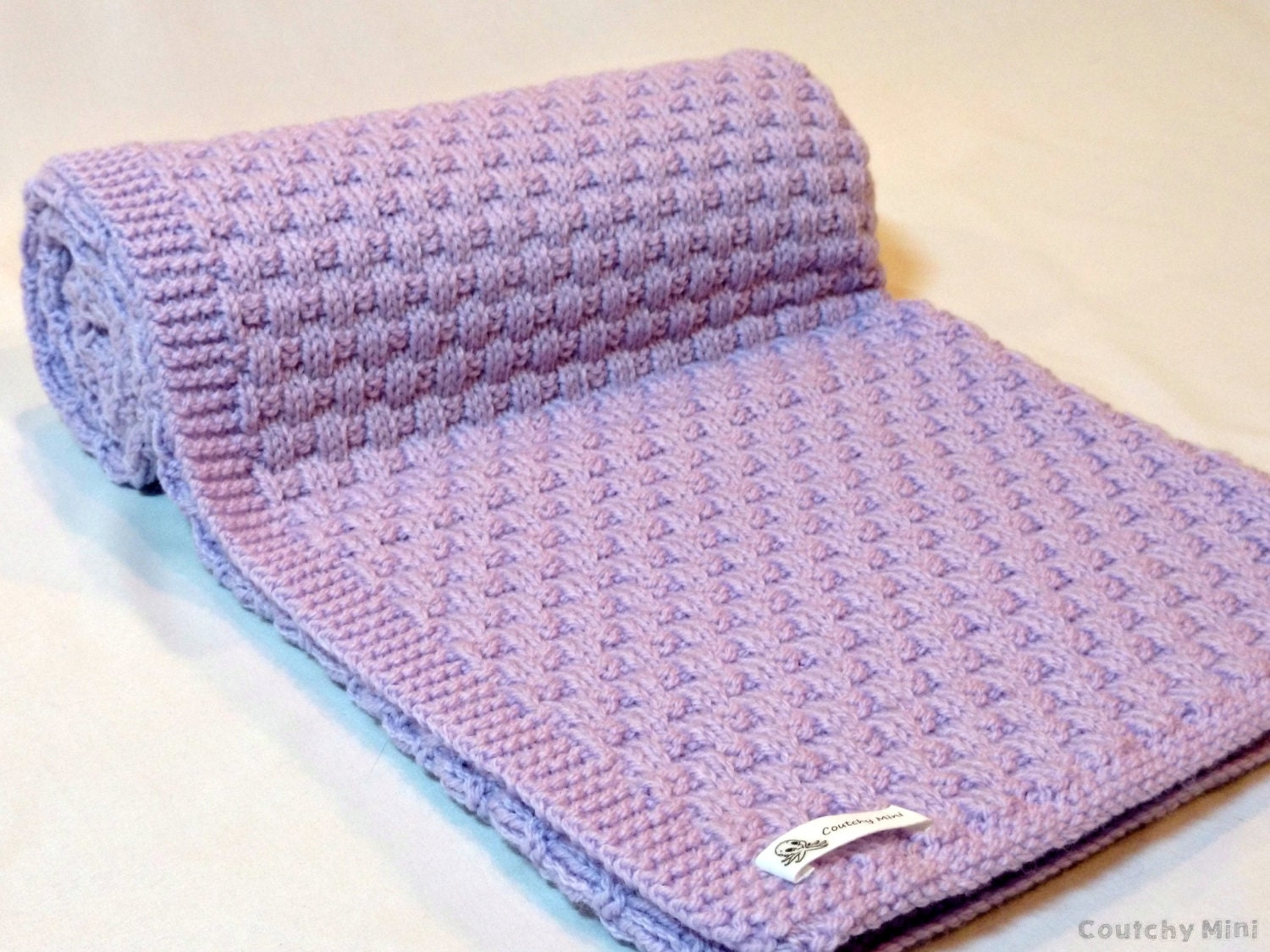 Lilac baby blanket baby knit blanket baby blanket girl baby Etsy