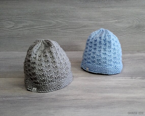 Chapeau Bebe Bonnet Tricot Bonnet Bebe Garcon Bonnet Bebe Bleu Etsy Canada