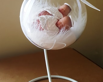 Handmade Ooak Angel twin memorial bauble  Baby Loss