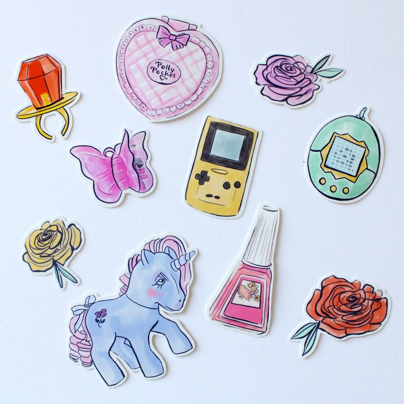 90's Nostalgia Sticker Pack 90's Aesthetic Sticker - Etsy Norway