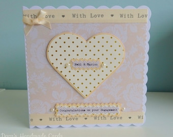 Handmade Heart Wedding/Anniversary Card, Personalised, For any Occasion!