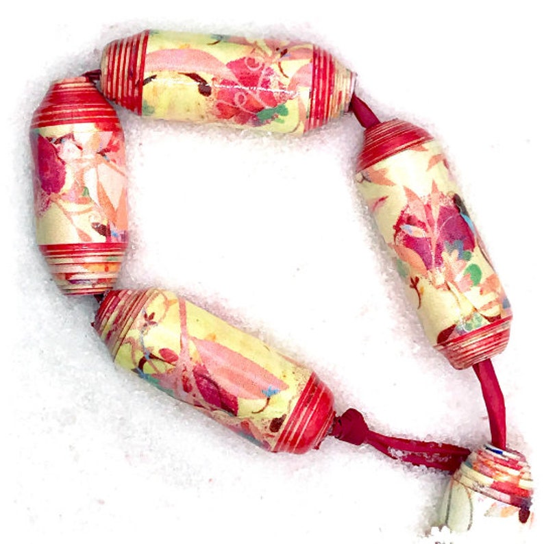 Pretty pink floral beads with inspirational message, pkg of 1 focal and 2 companion beads image 6