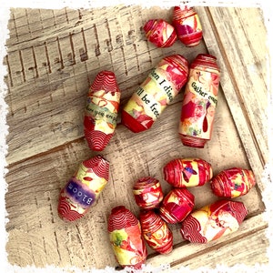 Pretty pink floral beads with inspirational message, pkg of 1 focal and 2 companion beads image 3