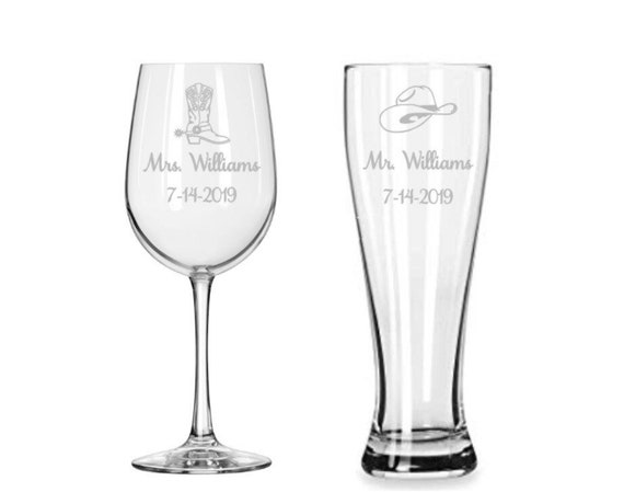 Country Wedding Glasses Country Theme Wedding Country Groom Etsy