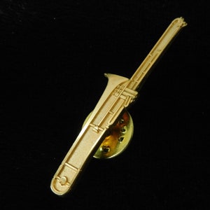 Vintage LOGO PIN, Badge, Miniature Toys, gold trumpet, Promotion Pin, Enamel Badge, Pinback Button, Clip Art, musical instrument