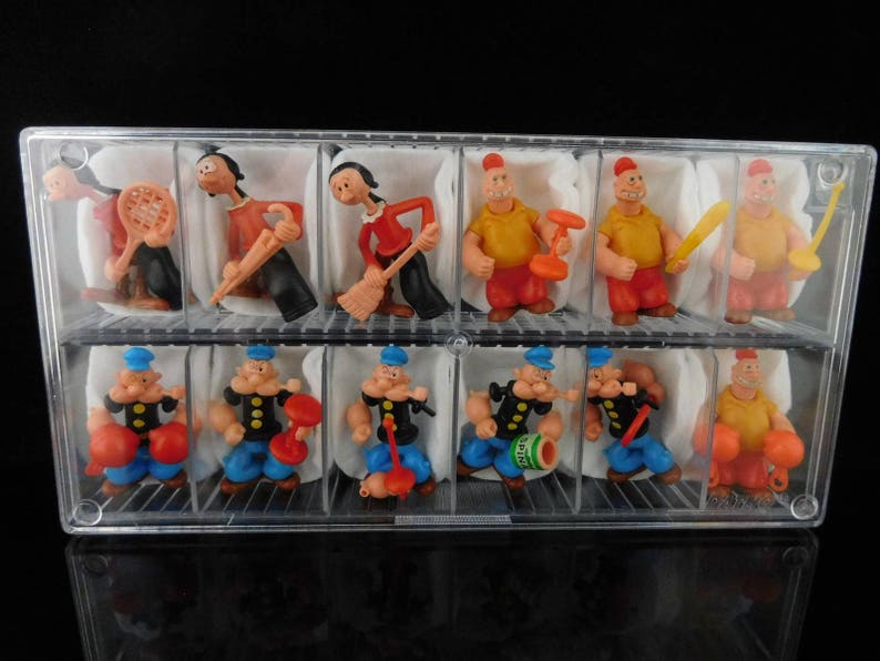 Juguetes Vintage, Popeye y Amigos, Olive Oyl, Brutus, Wimpy, Serie Completa, 25 Figuras Sorpresa KINDER Vintage / Colección roja MUY RARA imagen 10