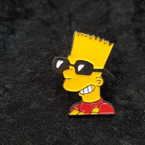 Vintage Bad Simpson pin, cool Bad Enamel Pin, Simpsons Clip Art, Simpsons Comic