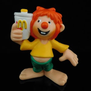 Vintage Fast Food Toys, McDonald&#39;s Toys, PUMUCKL with Coca Cola Drink, Vintage McDonald&#39;s Figurine