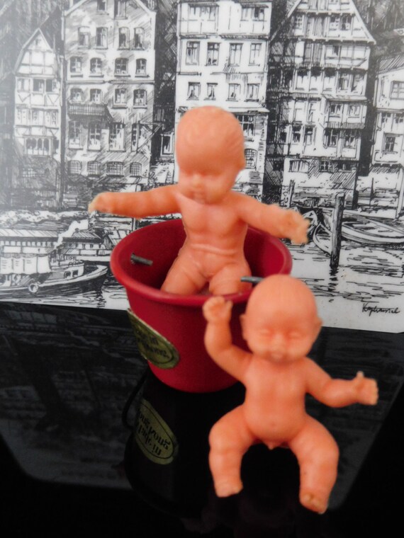 Vintage Toys Collectible Miniature Baby Figurine With Metal Etsy