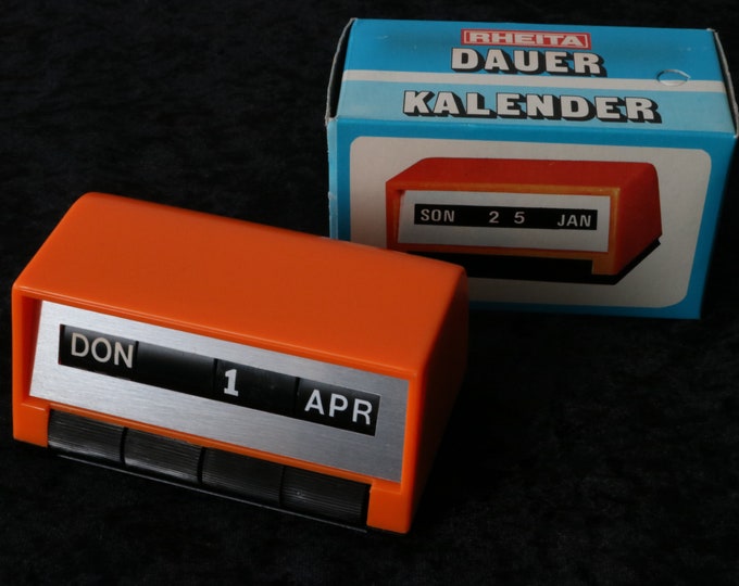 Perpetual Calendar, Vintage Flip Calendar RHEITA, Space Age Calendar ...