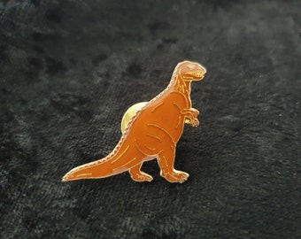 Vintage Dinosaur Pin, Dinosaur enamel pin, promotion badge 1980, collectible Toys, metal and enamel