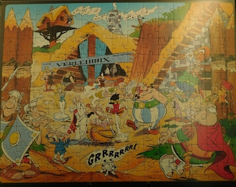Vintage Collectible Asterix Puzzle, Super Puzzle ASTERIX, Asterix Gift, with Obelix, Falbala, Majestix, Miraculix, Legionaer