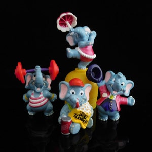 Kinder Surprise Funny Fanten Beach Elephants 1995 – Original Collectible Figures Set - View #3