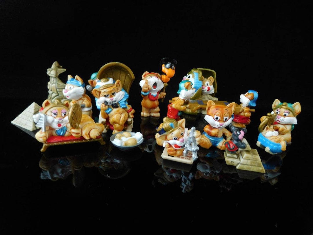 1992年 Cat's Meow Collectibles Hershey's Vintage Toys, Collectible, MIAOGIZI, Egyptian CATS, With Pizza
