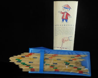 Table Game, collectible, vintage Mikado Pick-up Sticks, VERO advertising Game, complete with instruction