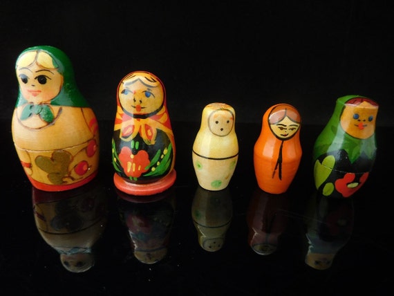 ヴィンテージおもちゃ、コレクター、ミニチュア、マトリョーシカ