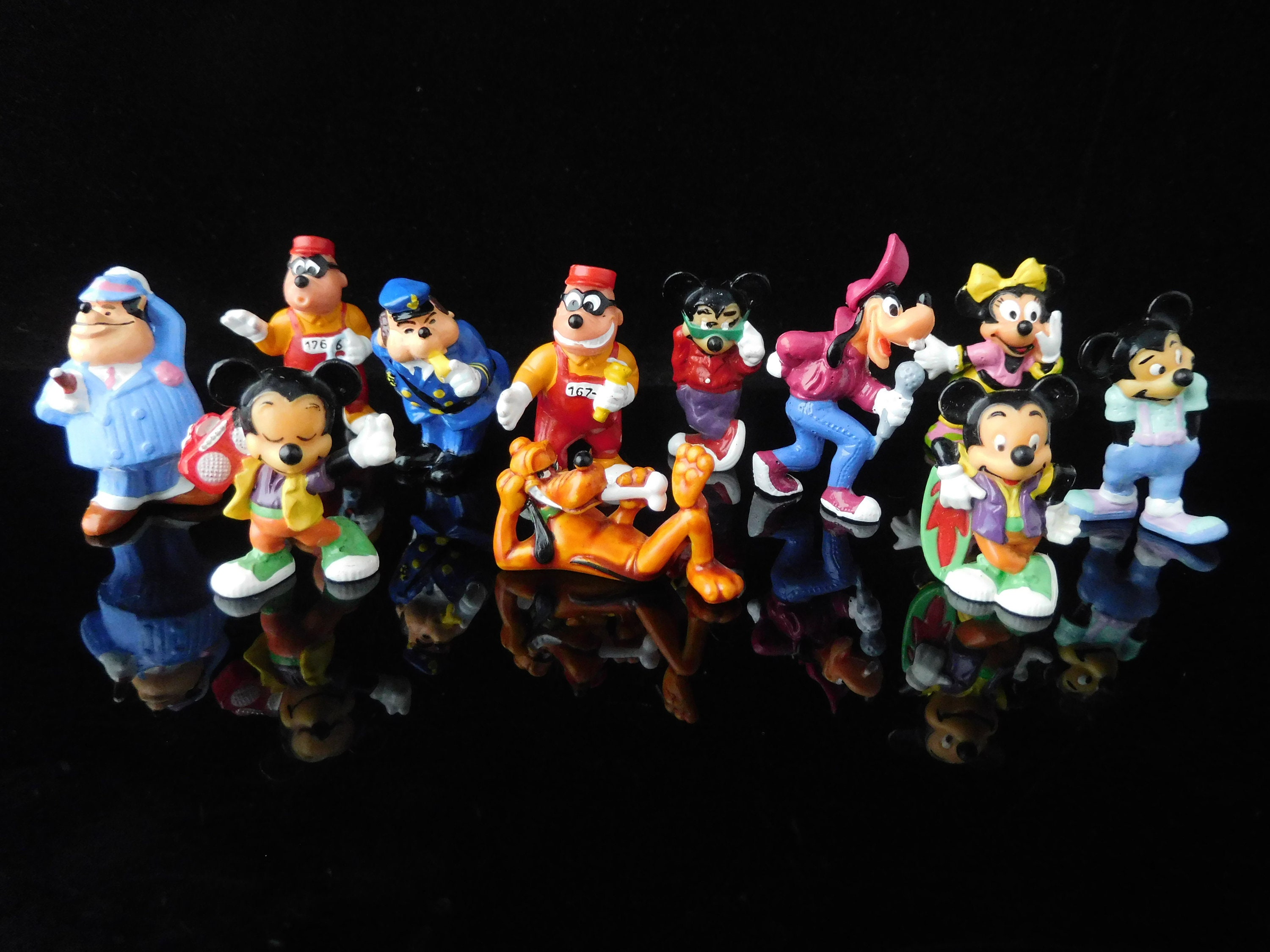 Vintage Toys, Collectible, Goofy, Pluto, Minnie, Mickey and his great friends 1989 (with Paper), Complete Series, KINDER Surprise Figurines