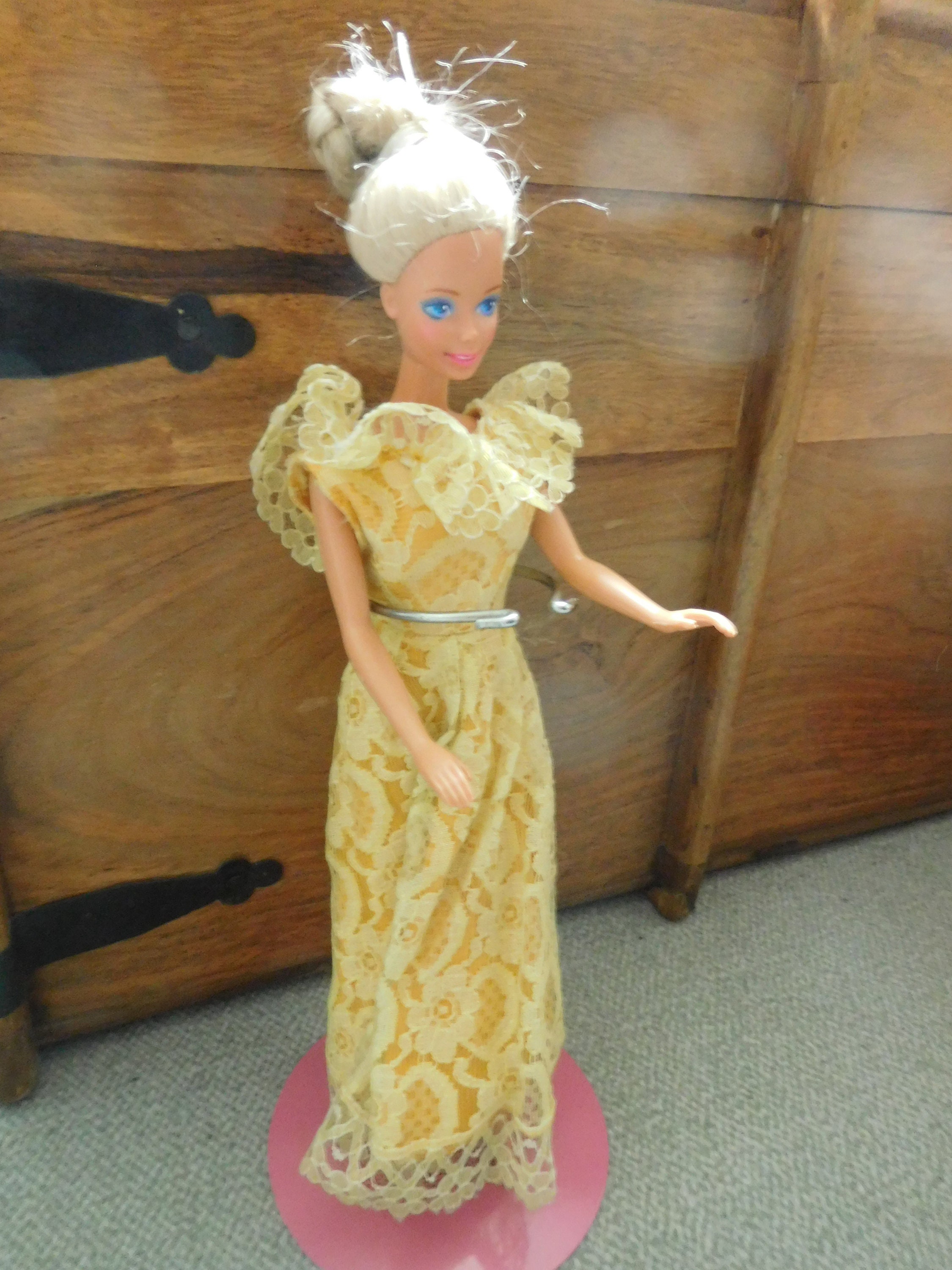 Vintage Toys Collectible BARBIE Doll with yellow long dress Etsy