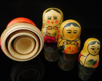 Matrioska da collezione vintage, Matrioska, Babushka, Matruschka, Matroyshka, Bambole russe, Made in Russia degli anni '60