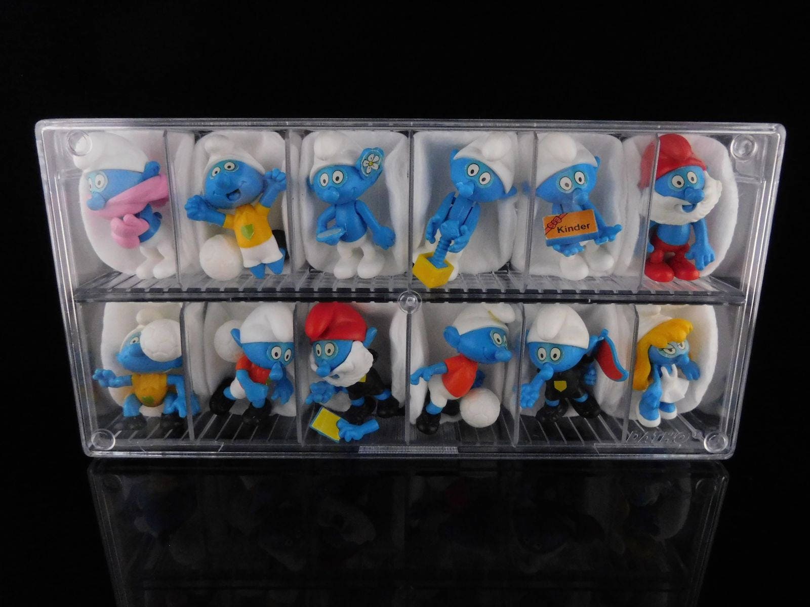 Vintage Toys, Collectible, SMURFS 1990, FOOTBALL Smurfs, Complete Series of  12 Figures, Vintage KINDER Surprise Figurines, Xmas Gift 