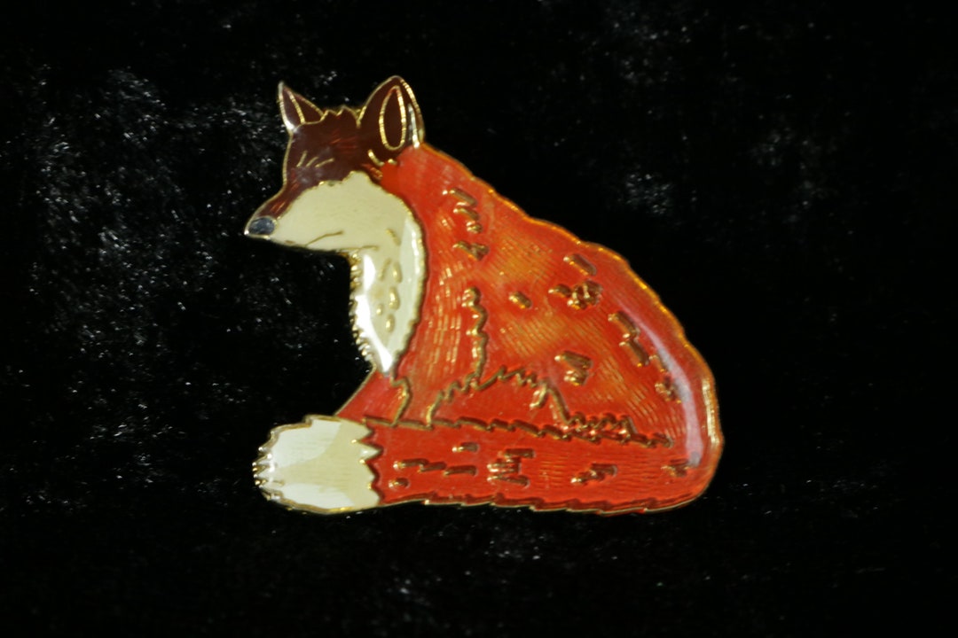 Vintage LOGO PIN, Miniature Toys, Fox Pin, Fox Enamel Pin, Pinback ...