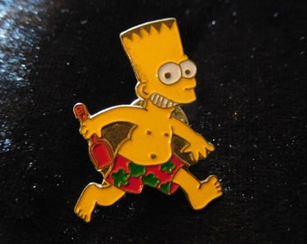 Vintage Bad Simpson pin, Enamel Pin, Simpsons Clip Art, Simpsons Comic