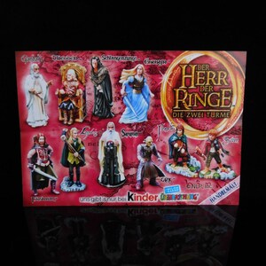 Vintage Toys, Collectible, The Lord of the Rings SET II, The Two Towers, Complete Series of 10 Figures, KINDER Surprise Figurines image 5