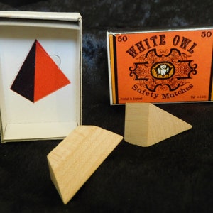 Wooden toy, wooden miniature toys, micro toys, building brick, TOY PYRAMIDE, complete in original box, with instruction, miniature game