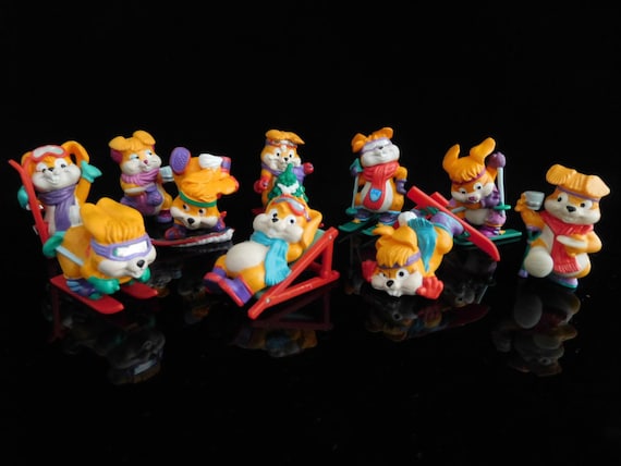 Vintage Toys, Collectible, Hanny Bunnys, Funny Ski Bunnys, Winter