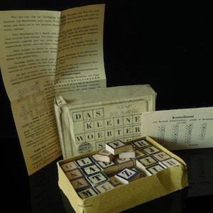 Table Game, collectible, vintage GAME OF WORDS, Pudoku Spiele, complete in original box, with instruction