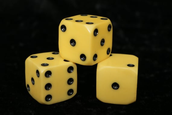 RARE Collectible BIG Dice Table Game, Set of 3 Pcs Bakelite Dice
