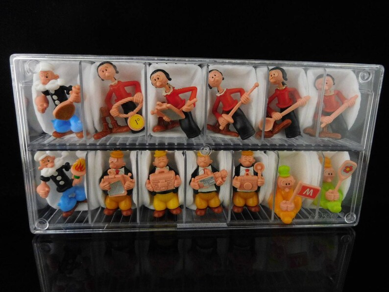 Juguetes Vintage, Popeye y Amigos, Olive Oyl, Brutus, Wimpy, Serie Completa, 25 Figuras Sorpresa KINDER Vintage / Colección roja MUY RARA imagen 9